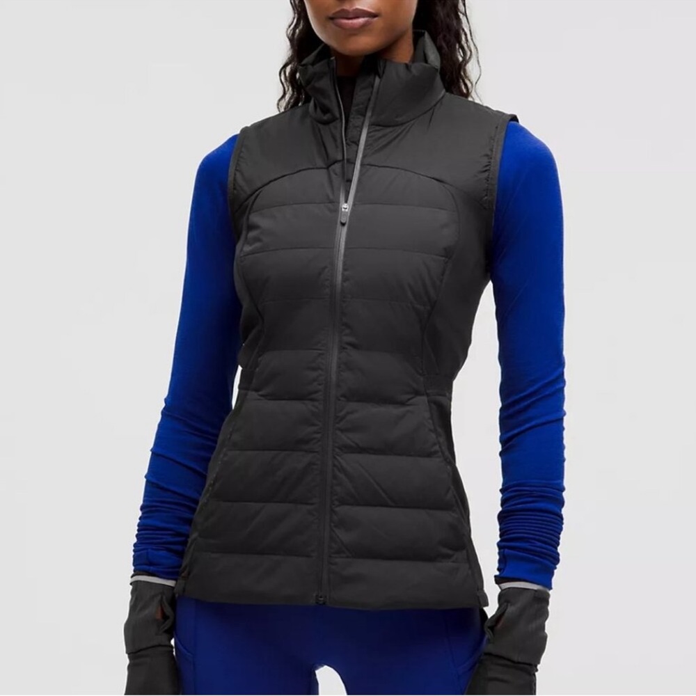 Lululemon Black Down For It All Vest size 8